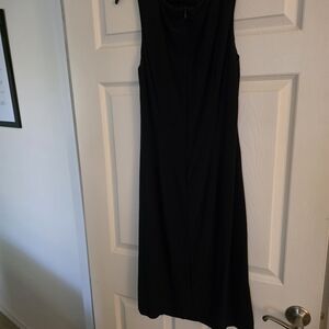 Adrianna Papell Black Sleeveless Midi Dress